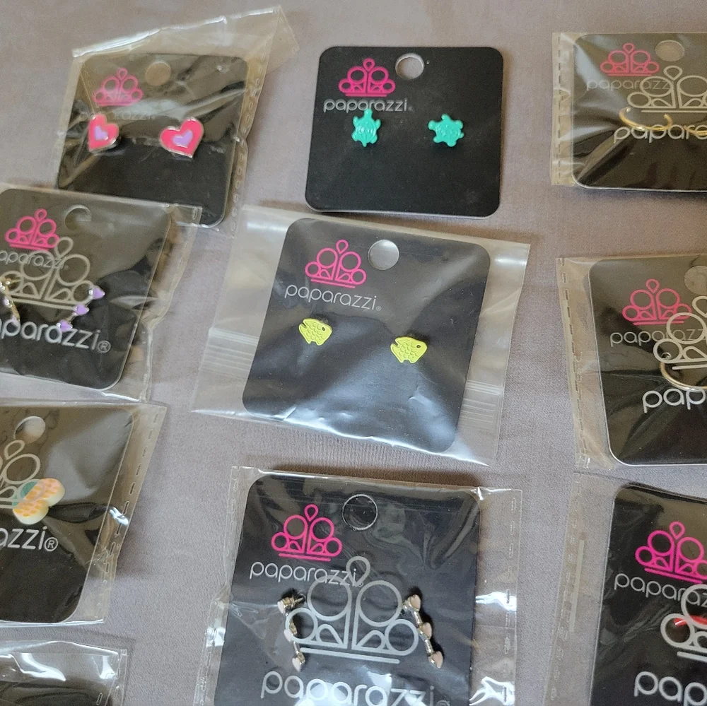 30 Pairs of Paparazzi Kids Post Back Earrings